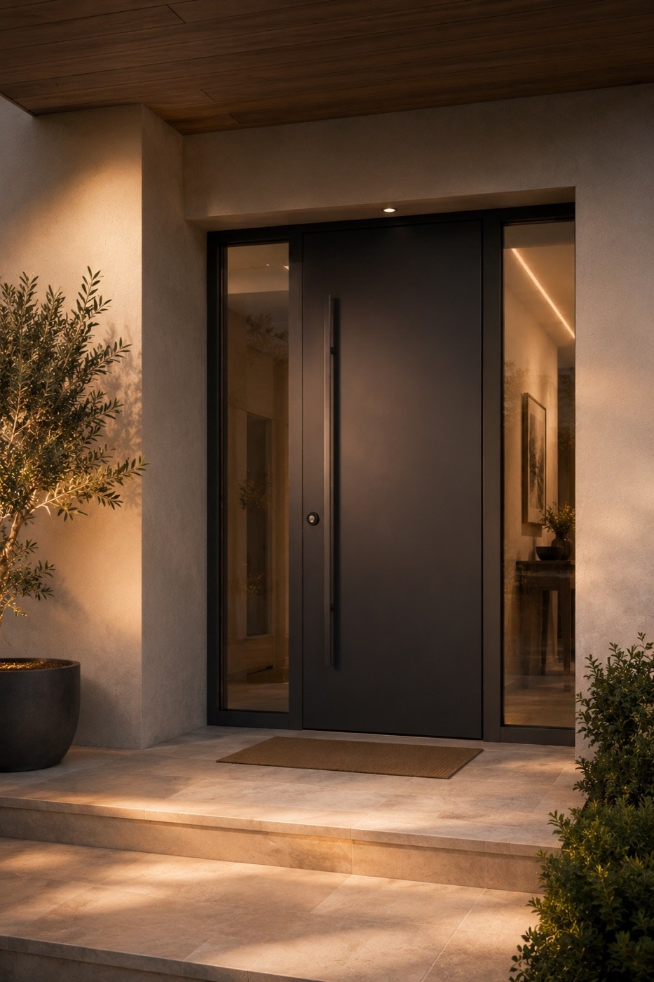 Dettaglio di sicurezza di una porta blindata