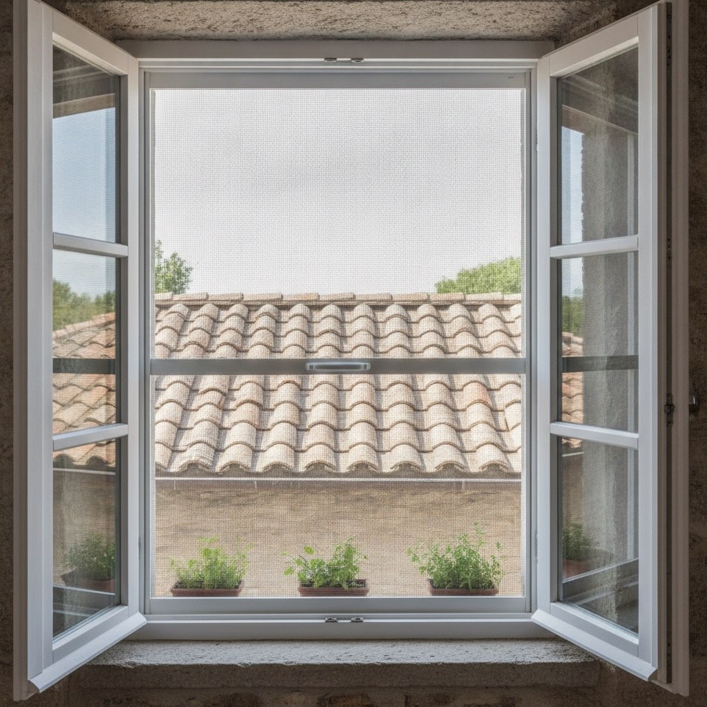 Zanzariera verticale a molla