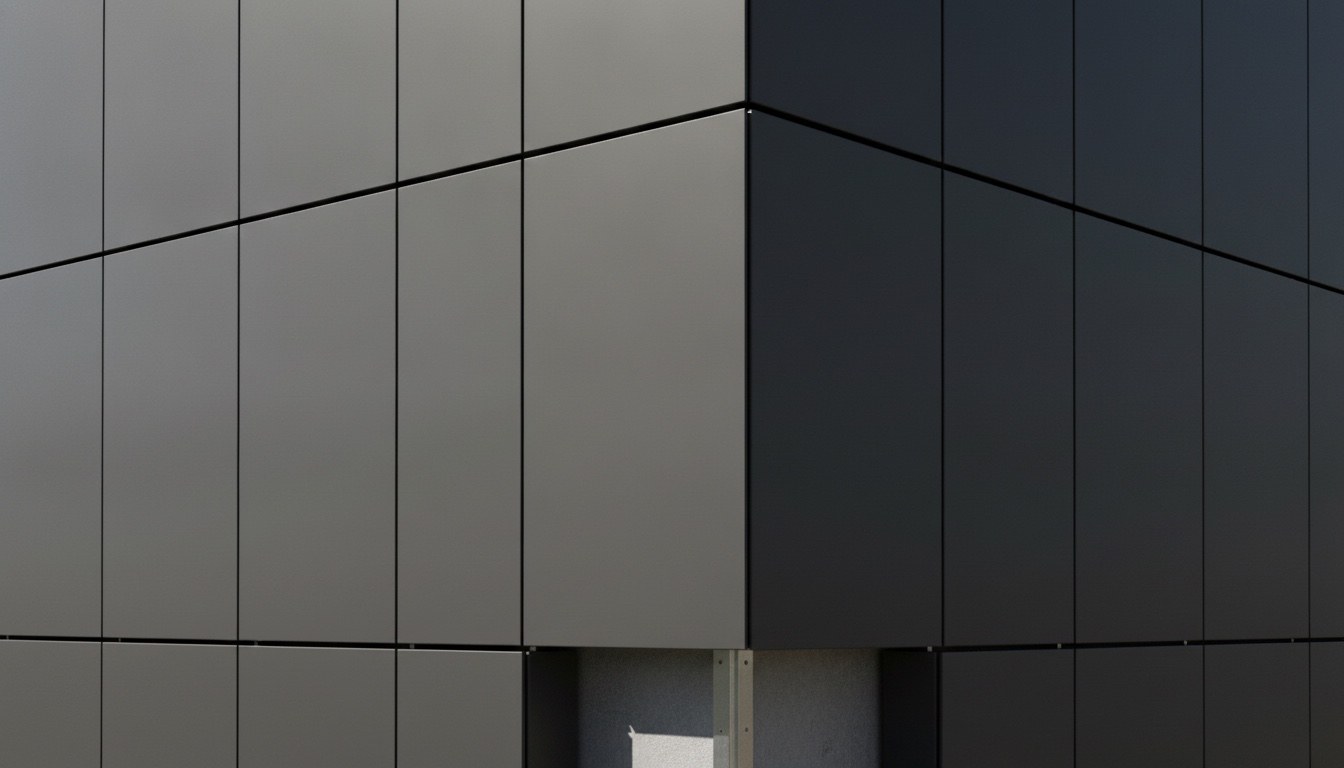 Facciata ventilata fotovoltaica su un edificio