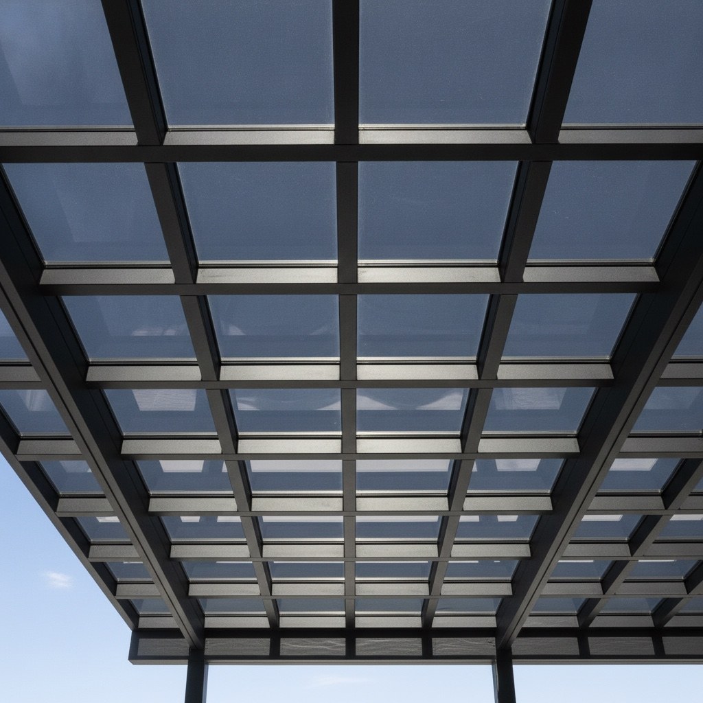 Pergola fotovoltaica in un giardino privato