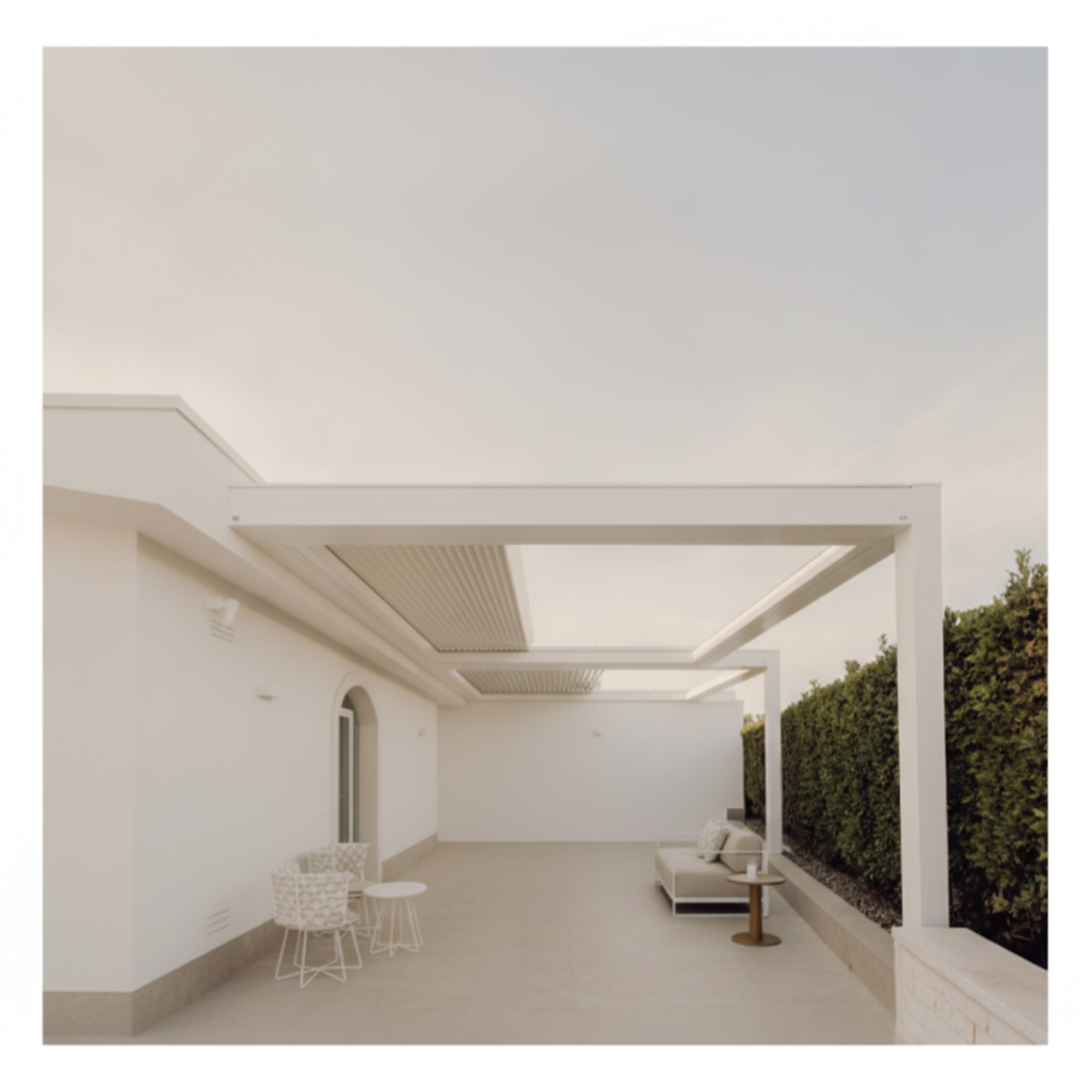 Pergola bioclimatica impacchettabile